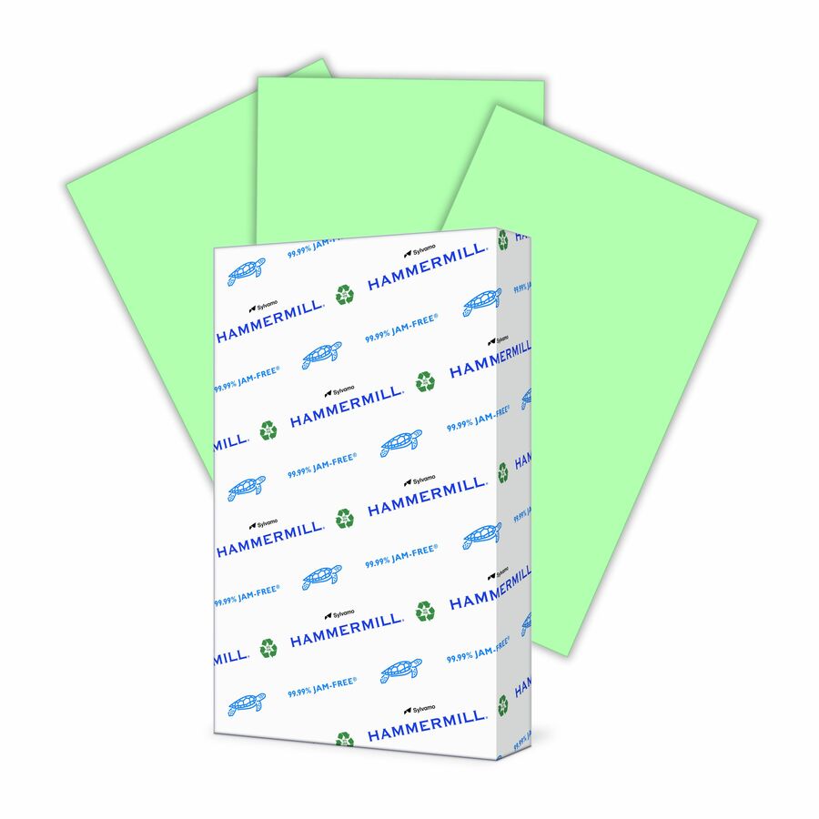 Hammermill Fore Super Premium Paper, Green, 8-1/2 x 14 - 500 count